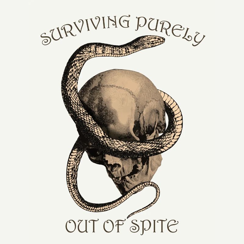 Gothic Skull & Snake Design