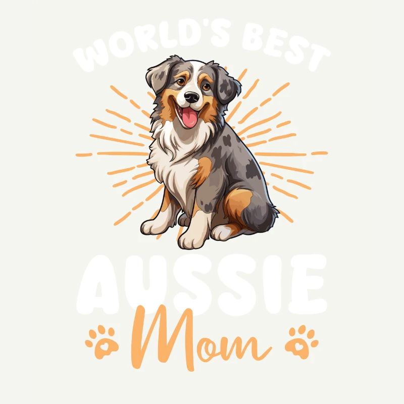 Australian Shepherd Blue Merle Dog Aussie Mama