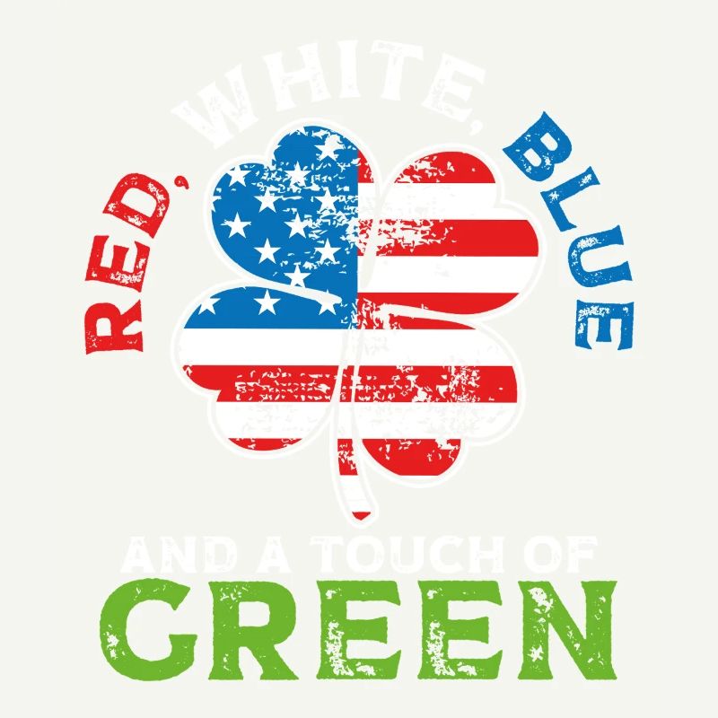Rouge, blanc, bleu et une pointe de vert, irlandais