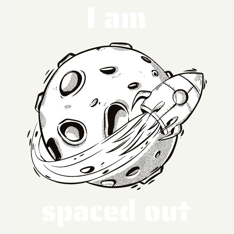 I Am Spaced Out Funny Retro Outer Space Designs