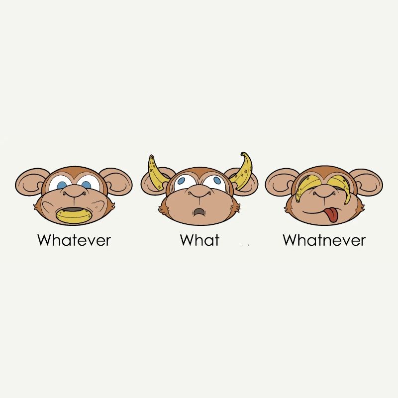 The three monkeys (don't) say their
