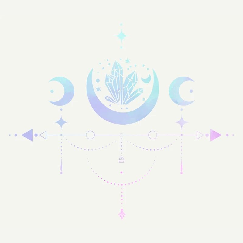 Pastel Goth Moon Witchy Crescent