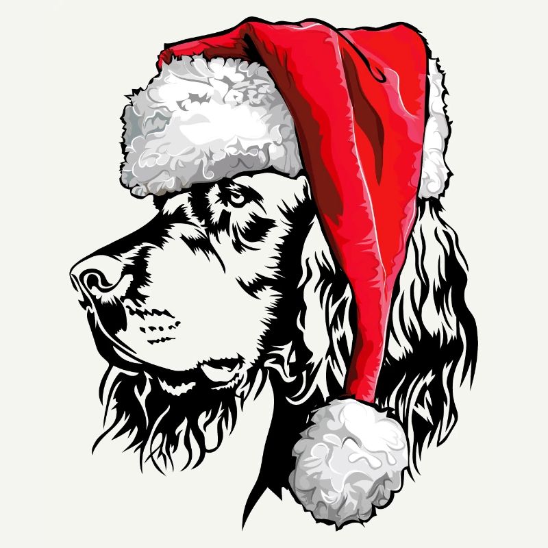 Santa Gordon Setter Chiens de Noël Wilsigns