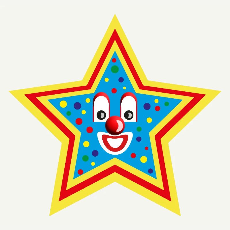 Karneval Stern mit Konfetti.