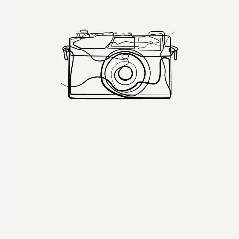 Camera - one line drawing