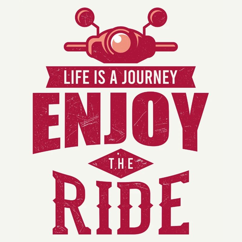 ENJOY THE RIDE Roller Geschenk Moped Rollerfahrer