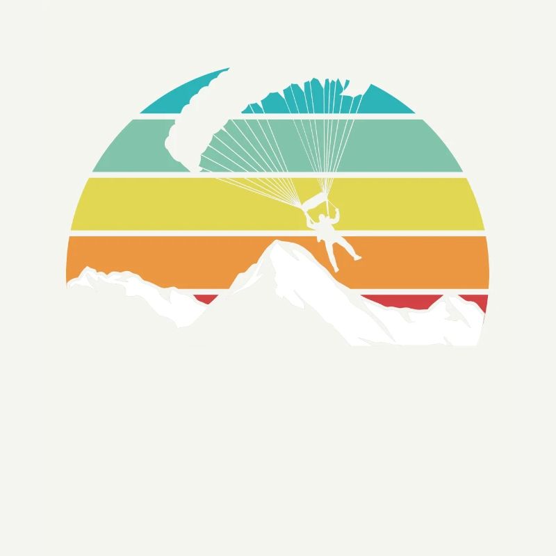 Parachute Retro Mountain Paragliding