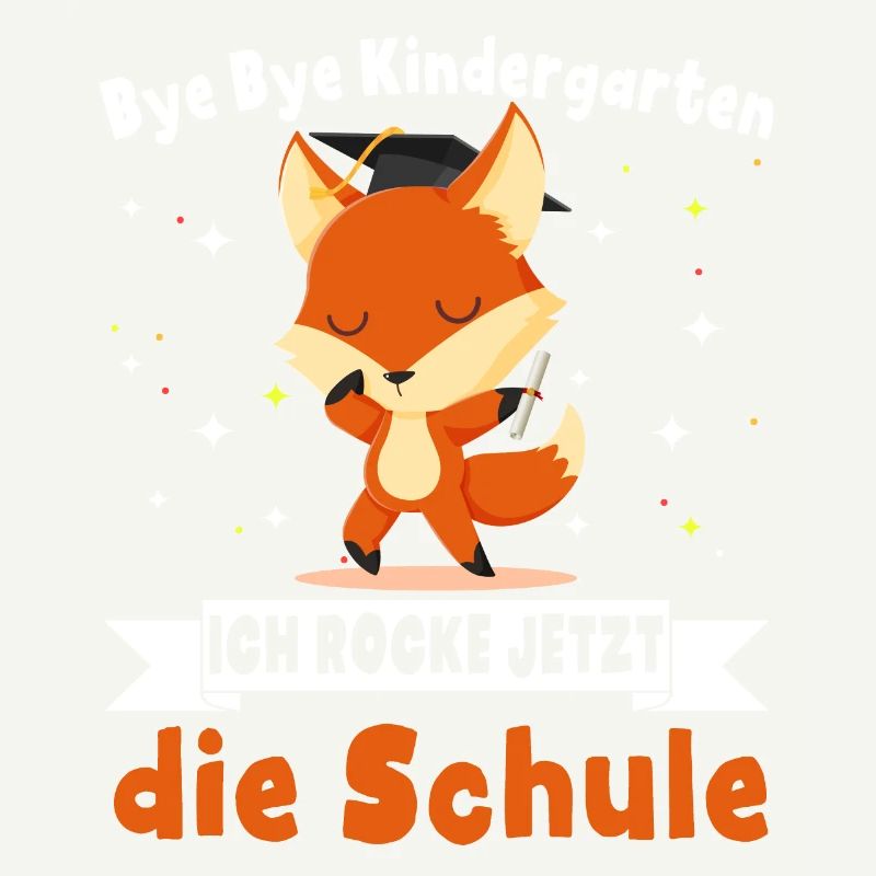 Schulkind Erste Klasse Fuchs Schulanfang