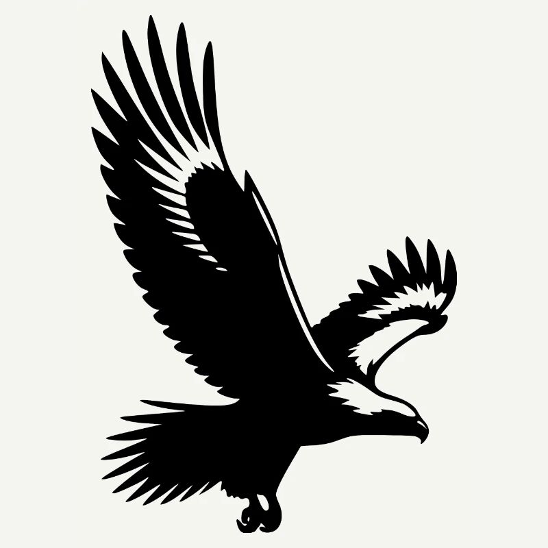 Pygargue à queue blanche avec d’énormes ailes tatouage oiseau
