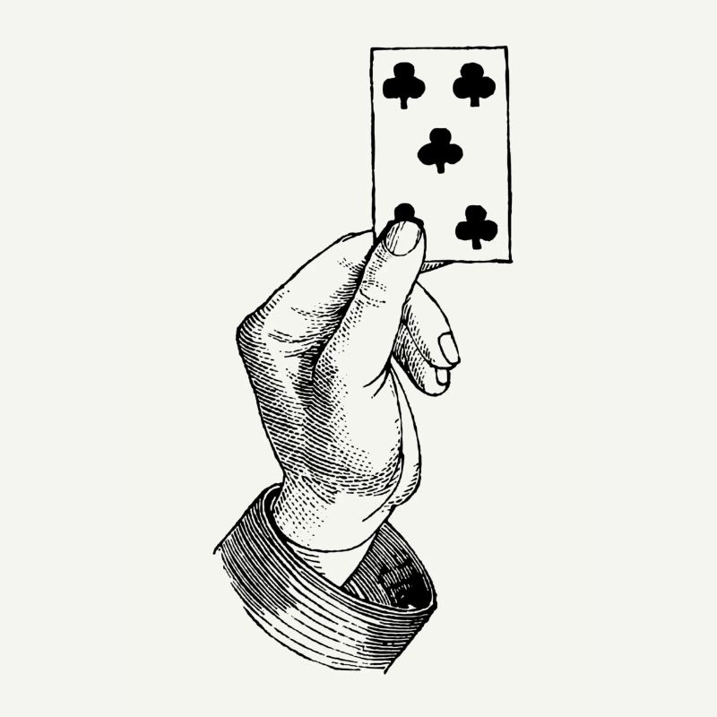 Hand with card