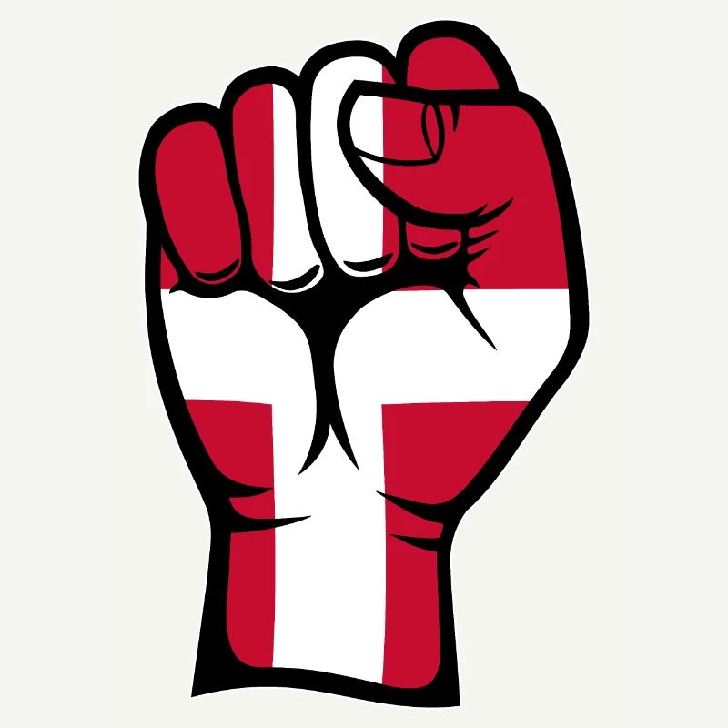 Danemark Drapeau Poing Main Symbole