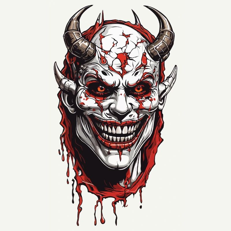 Erschreckendes Dämonen Horror Halloween Design