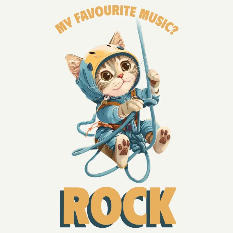 Ma musique préférée ? Escalade Chat mignon