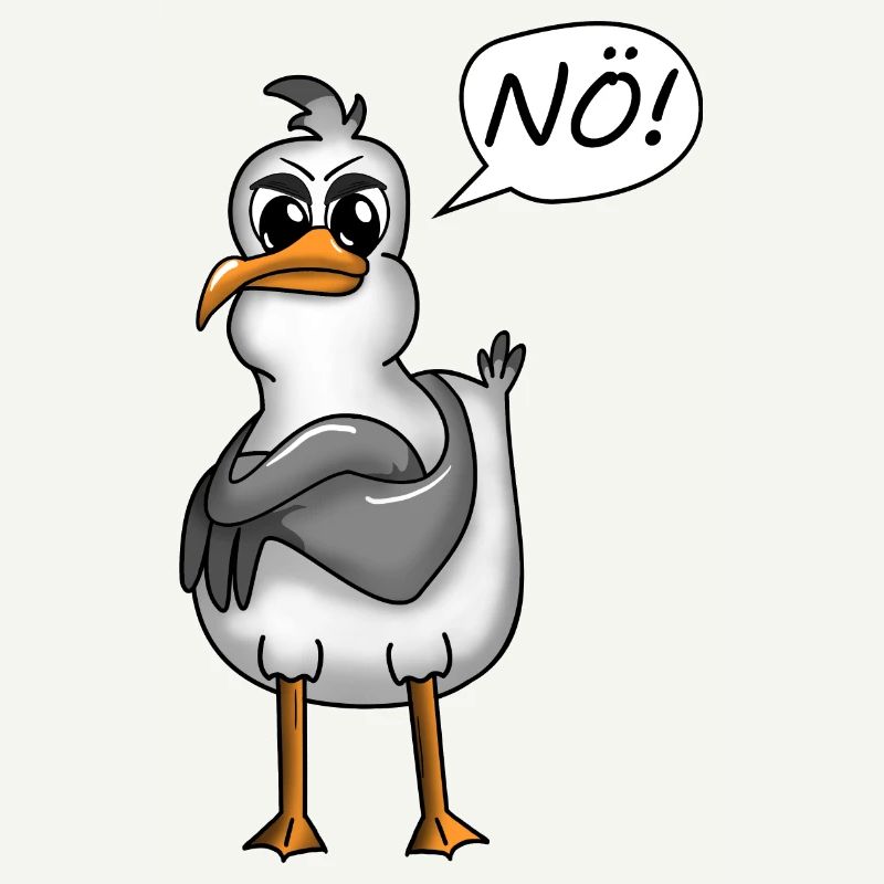 SPAß SPASS PLATTDEUTSCHER SPRUCH MÖWE