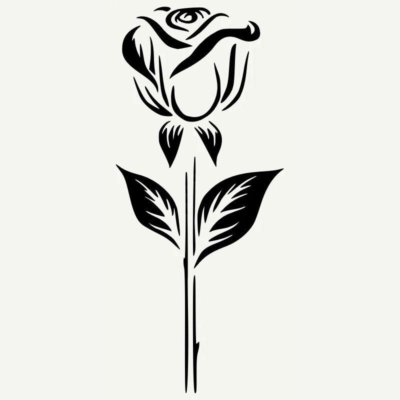 Conception simple d’un logo rose