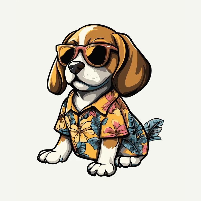Beagle Chien Bande dessinée Vacances