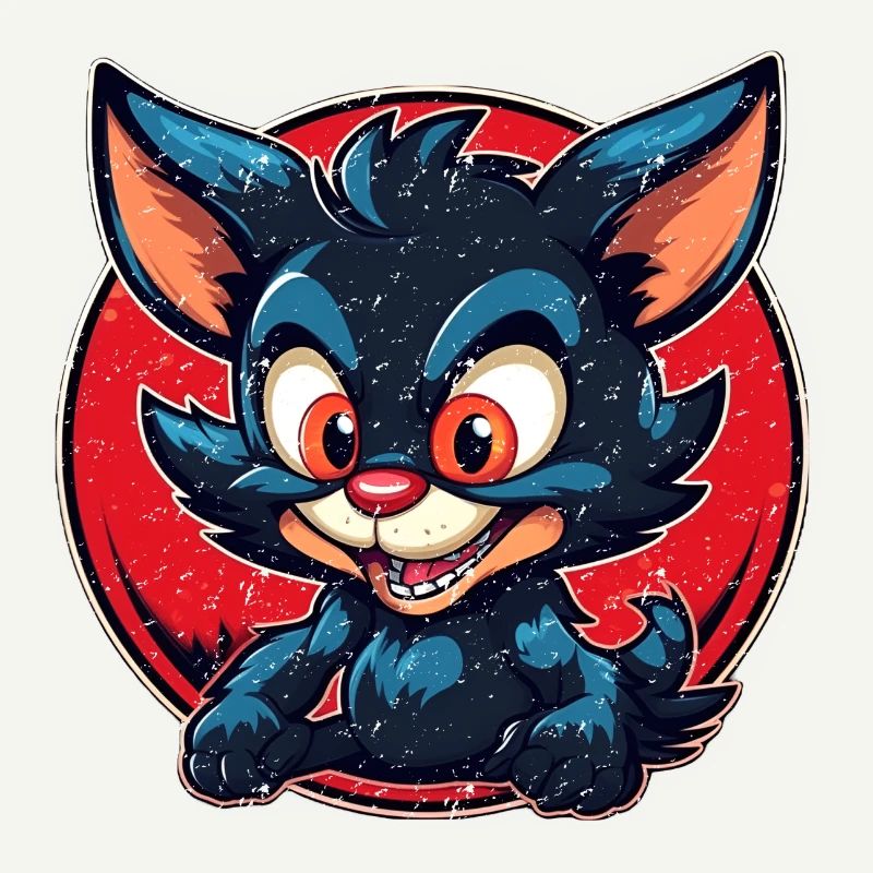 Super cute tasmanian Devil retro style