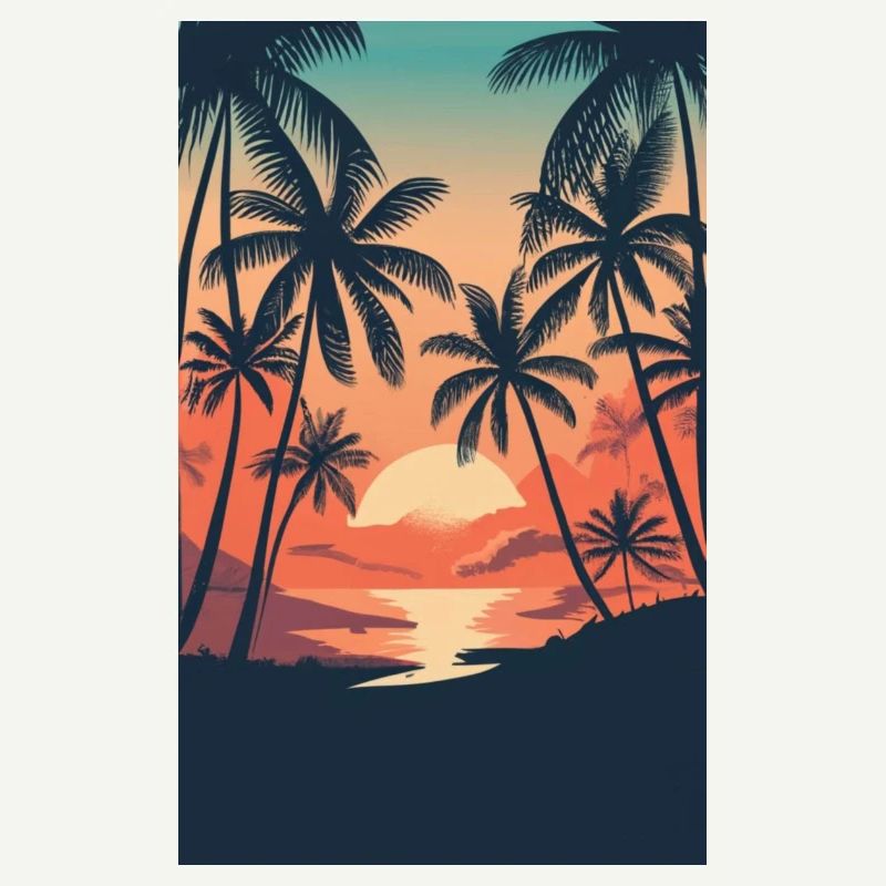 beach palm sea