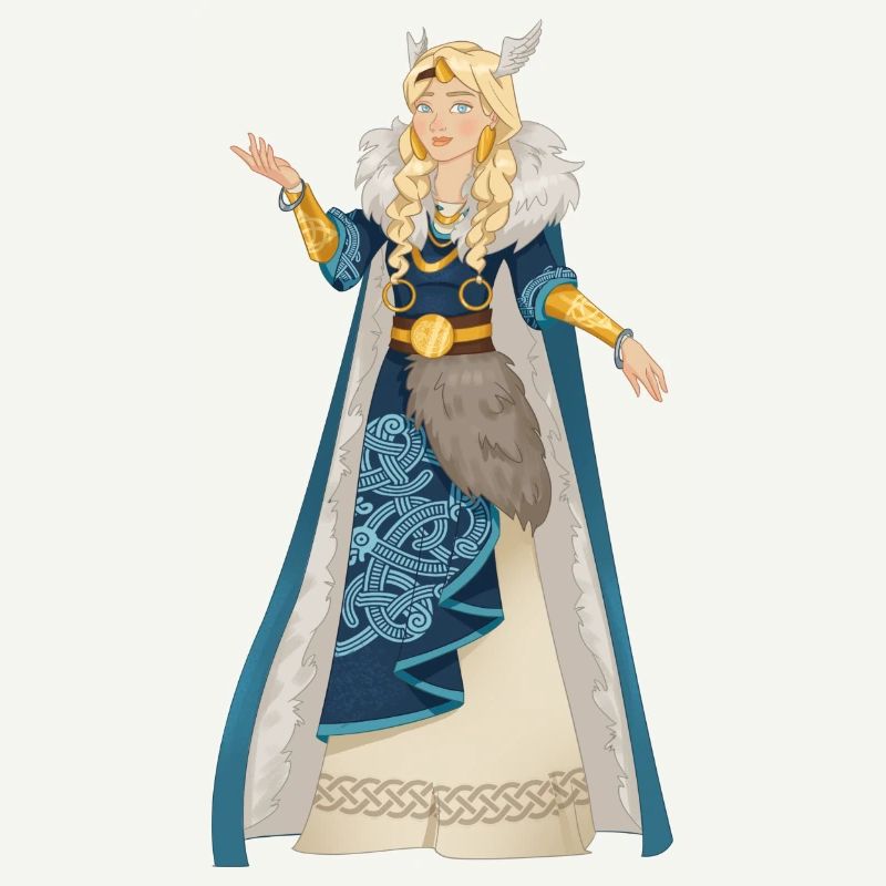 Blonde Queen from North Viking Middle Ages