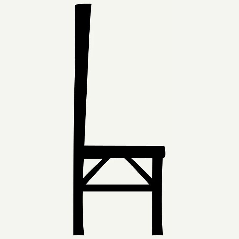 Conception silhouette de chaise