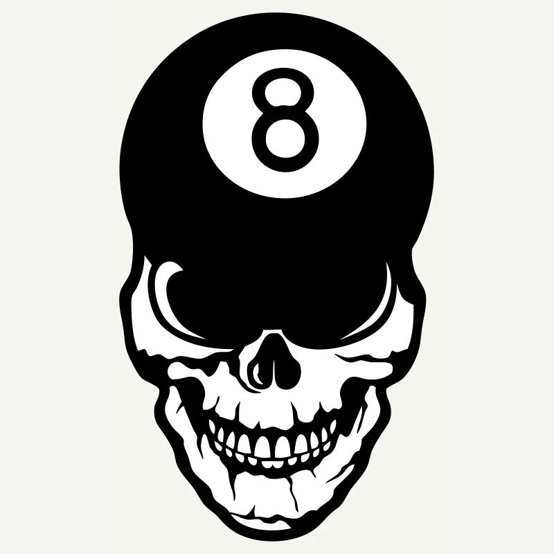 billard boule tete de mort crane