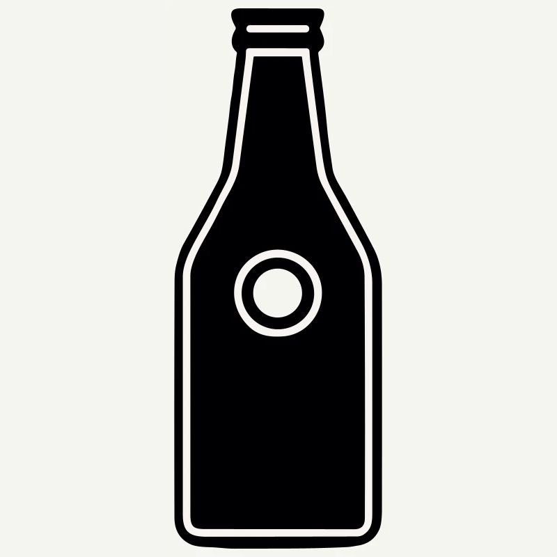 einfaches Piktogramm einer Flasche