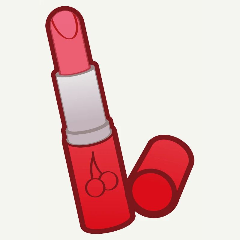 Niedliche Zeichnung Vectoring Lippenstift Kirsche