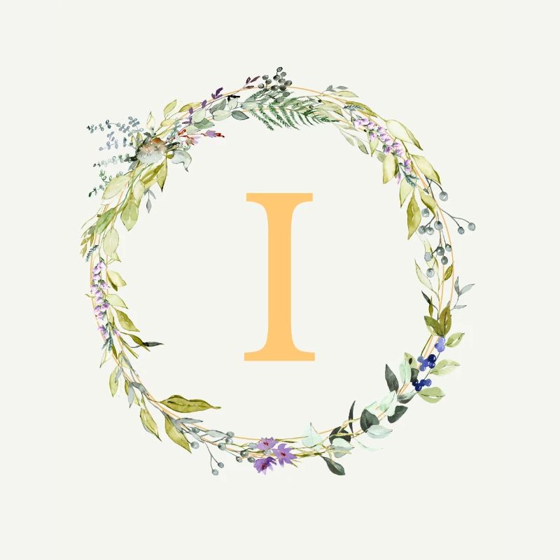 I Monogram Eucalyptus Wreath