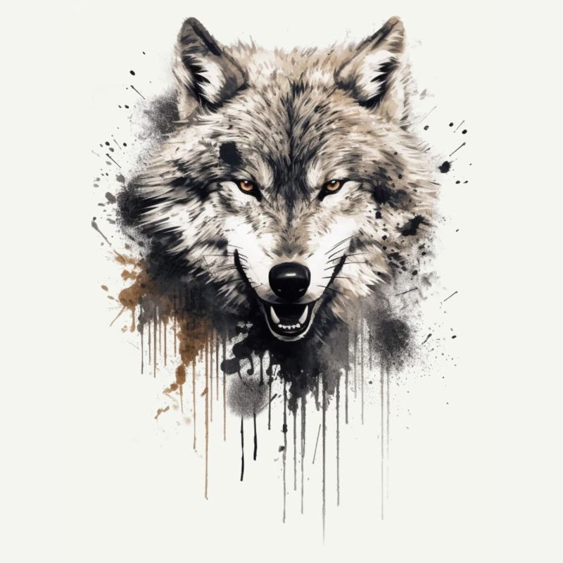 Wolf Kopf Nordisch