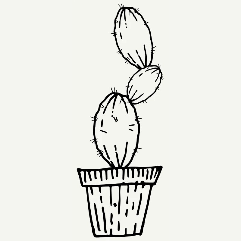 Hand-painted cactus