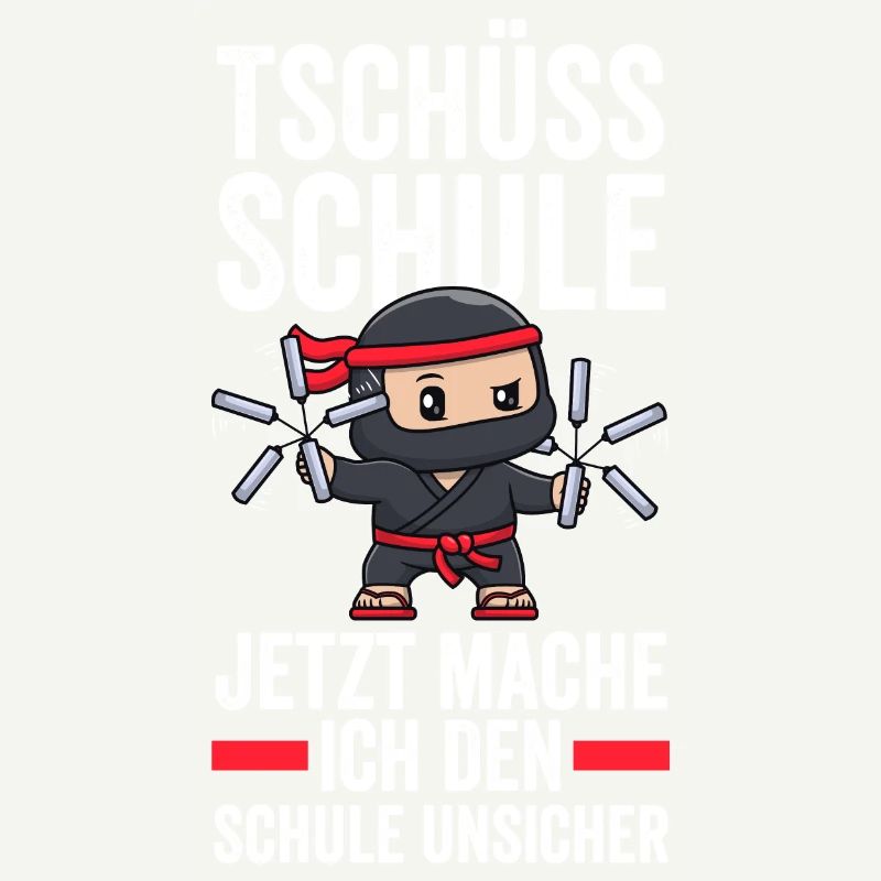 Schulkind Ninja Kindergarten Abschluss Geschenk