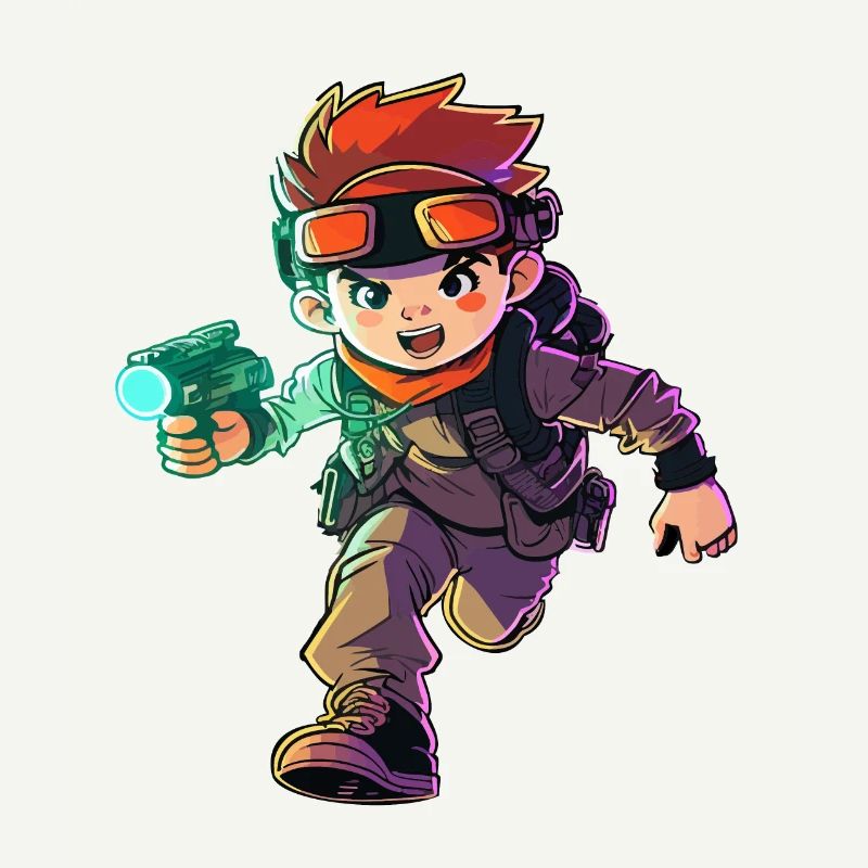 Cool Laser Tag Pro Illustration & Action Graphic