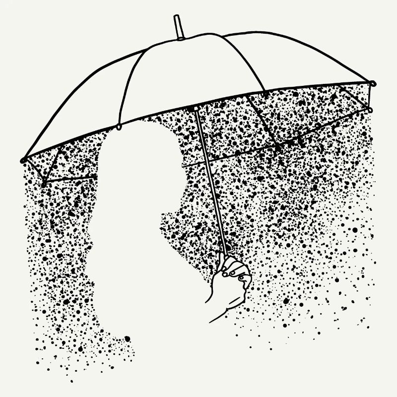 Frau Mit Regenschirm