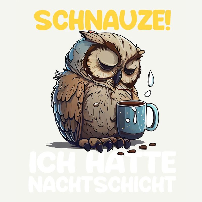 Schnauze! Ich hatte Nachtschicht Kaffee Eule