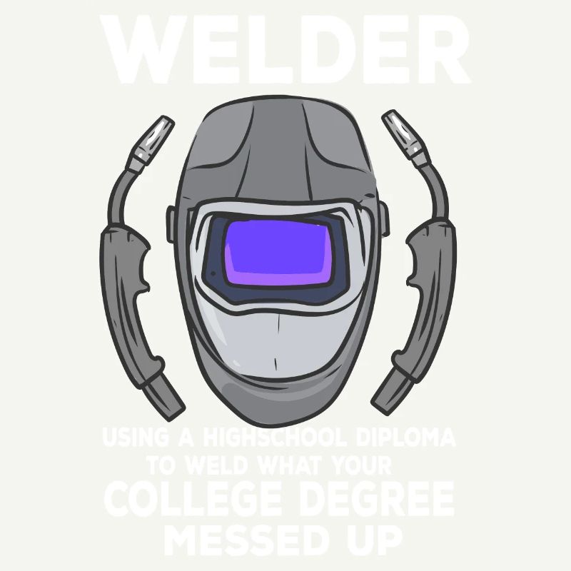 Welder Using A Diploma