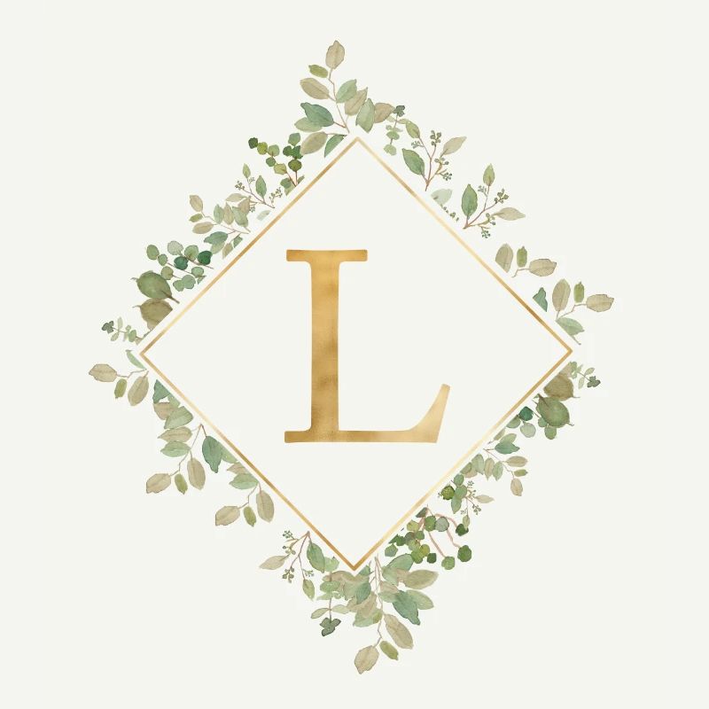L Monogram Eucalyptus Wreath
