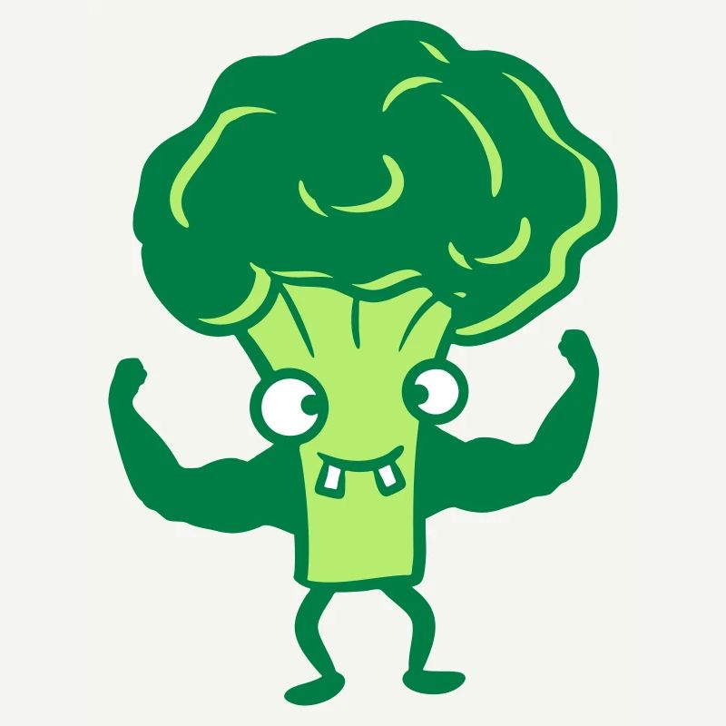 broccoli bodybuilder strong muscles healthy vitamins