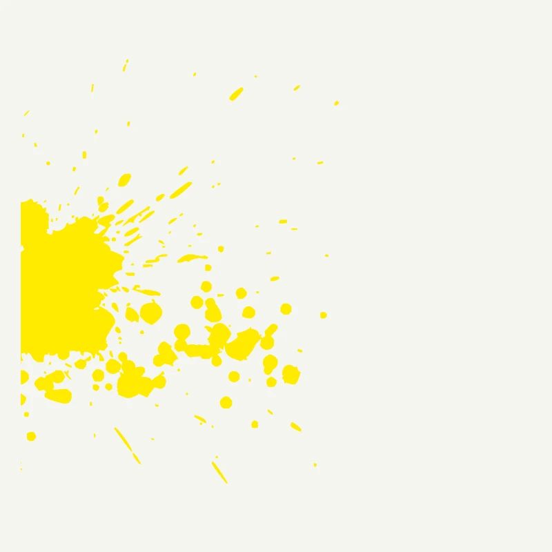 Ein gelber Farbfleck als Kunst