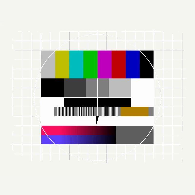 Test Pattern TV Television Freeze Frame Retro Vintage