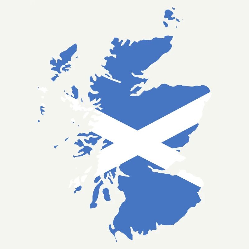 Carte du pays de l'Écosse et conception du drapeau