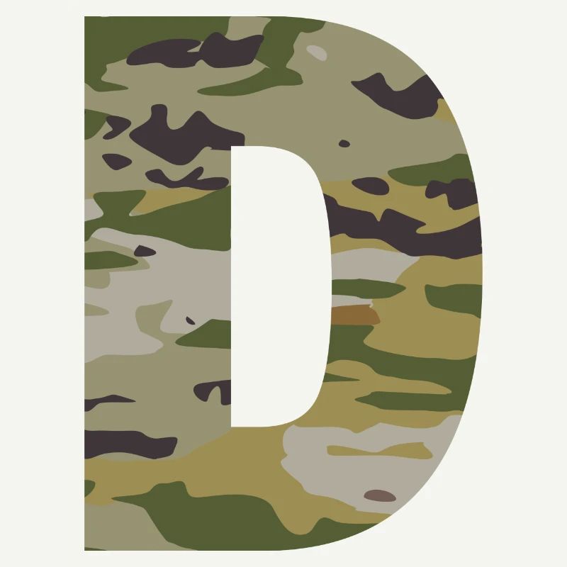 Camouflage letter D