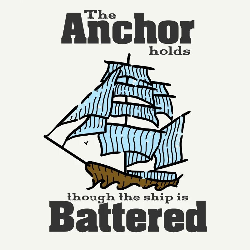 Segelschiff mit Anker