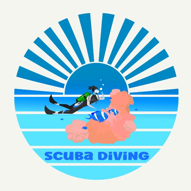 Scuba diving sunset