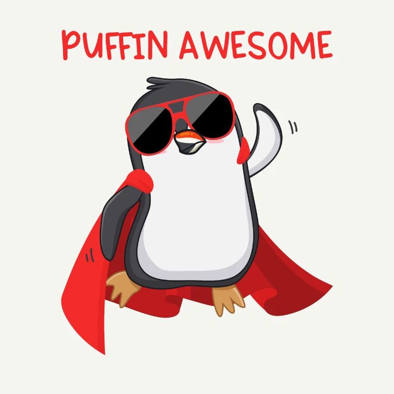 Puffin Awesome Puffin Superhero Cadeau