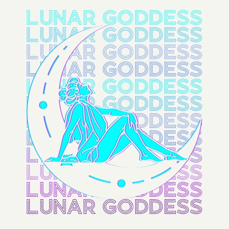 Déesse de la Lune Wicca Pagan Retro