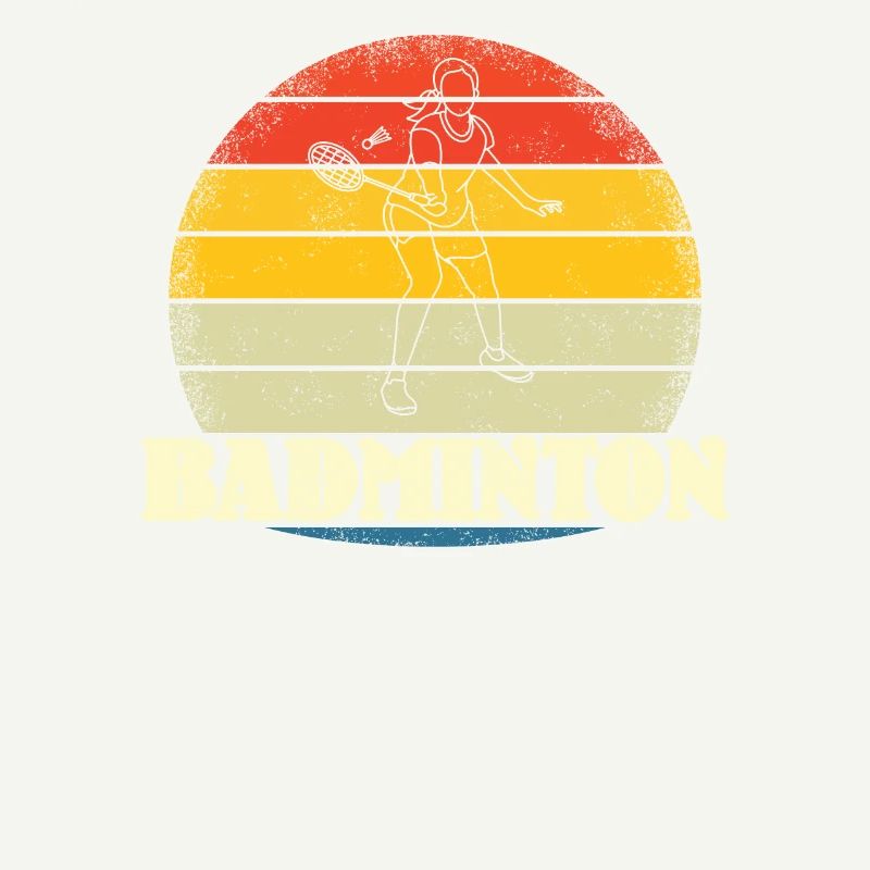 Conception d’idée cadeau de joueur de badminton