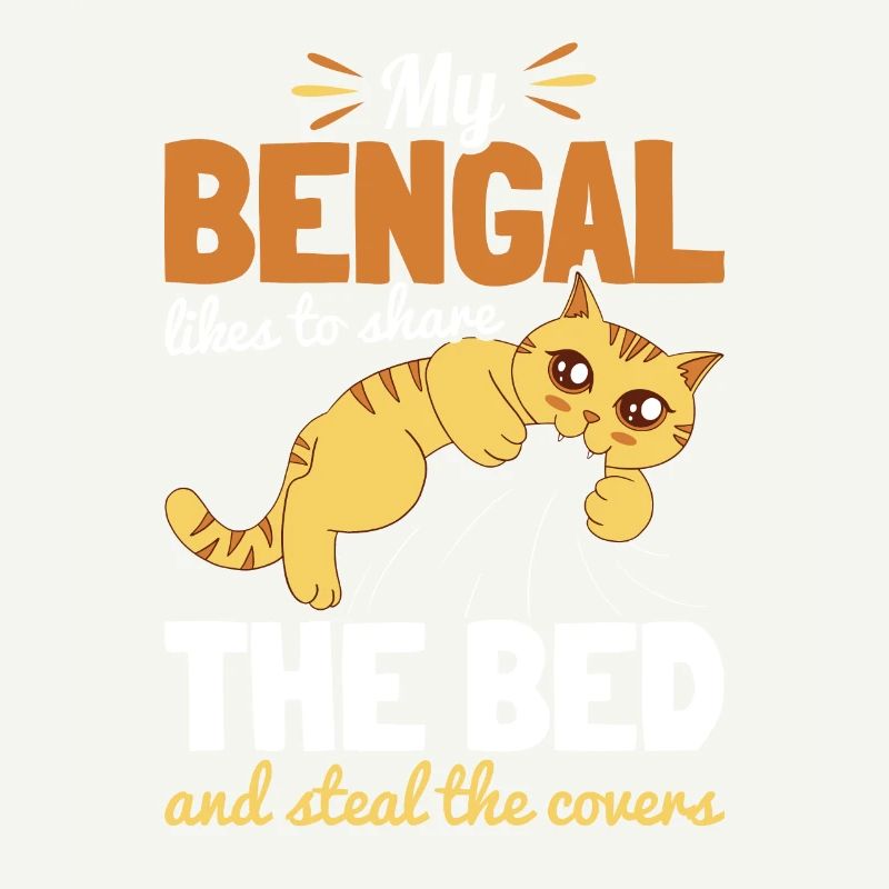 Bengal chat dans le lit chat maman chat papa geschen
