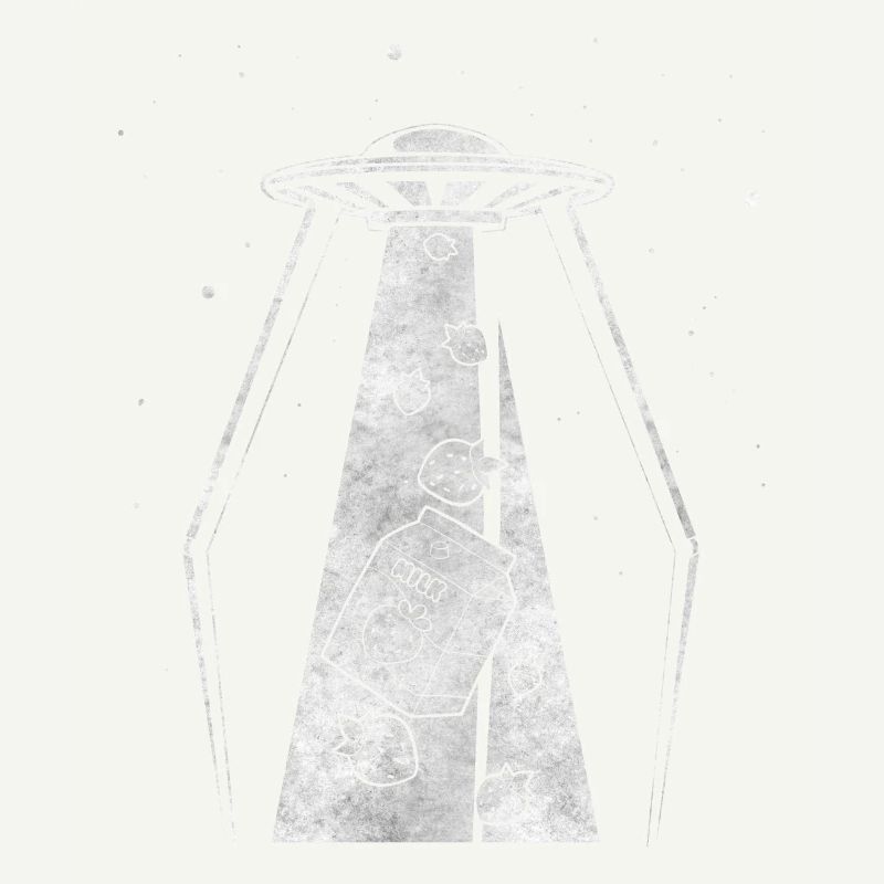 Cryptidcore Aesthetic Strawberry Milk UFO
