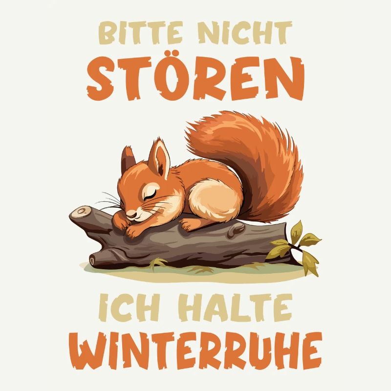 Eichhörnchen Bitte Nicht Stören Winterruhe Schlaf