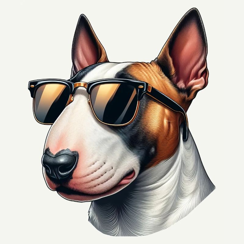 Bullterrier mit Sonnenbrille